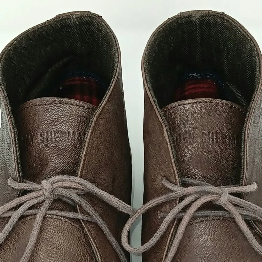 BEN SHERMAN Men’s Brown Leather Chukka Boots Size 13 Classic Casual